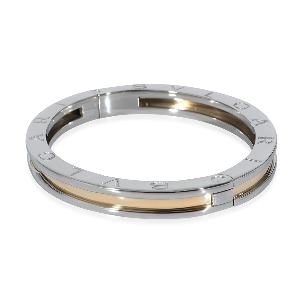 Bulgari Two-Tone Silver and Gold Bangle Bracelet - Picture 2 of 4
